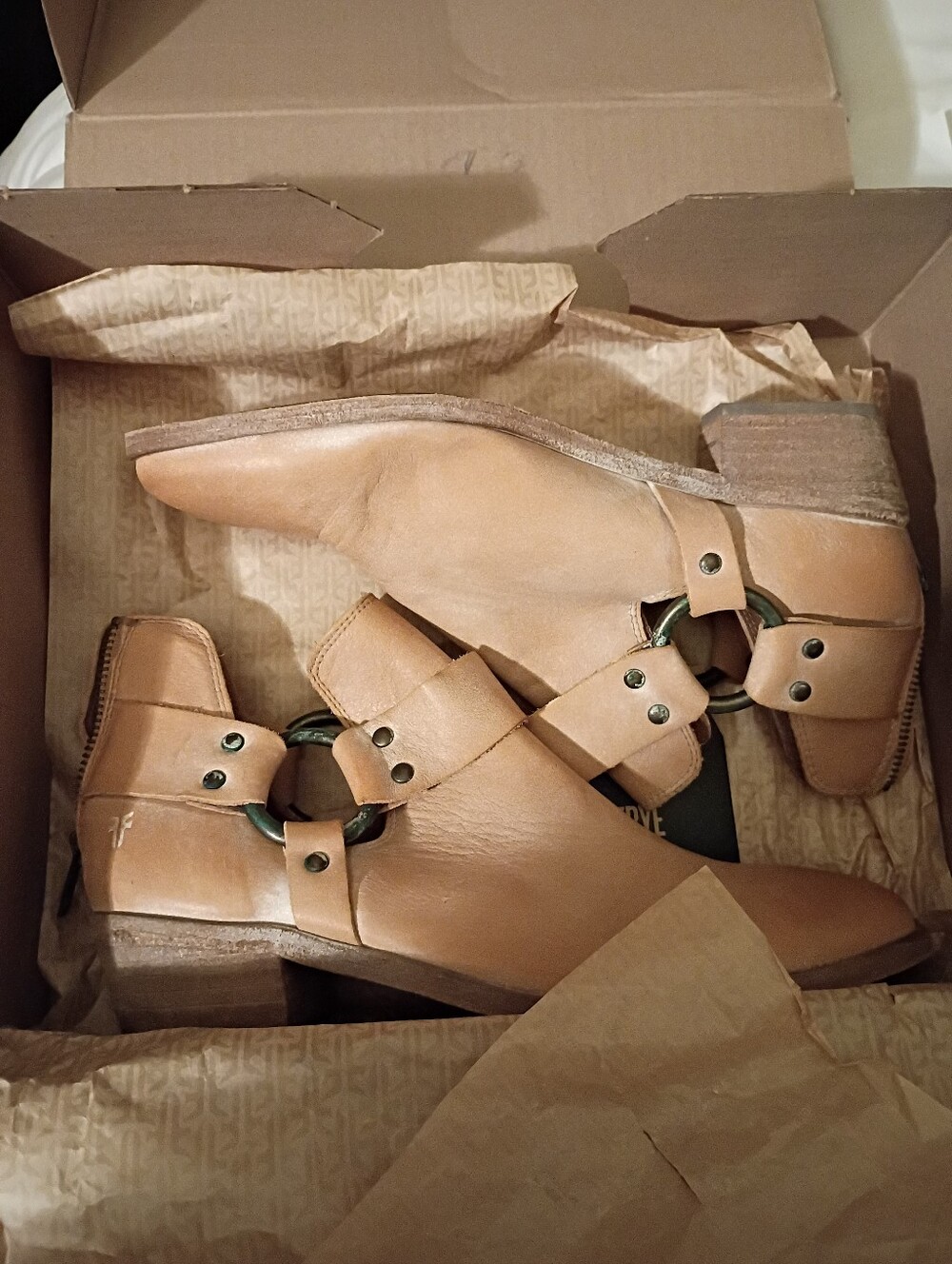 Frye Leather Zip Up Short Boots